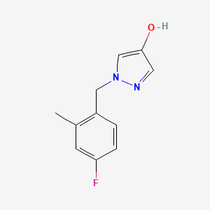molecular formula C11H11FN2O B1411915 1-(4-Fluoro-2-methylbenzyl)-1H-pyrazol-4-ol CAS No. 1599205-12-5