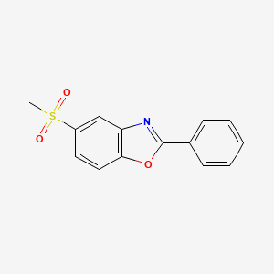 molecular formula C14H11NO3S B14119164 5-(Methylsulfonyl)-2-phenylbenzoxazole 