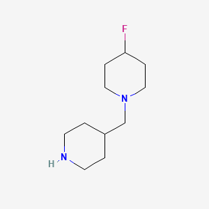 molecular formula C11H21FN2 B1411917 4-Fluoro-1-[(piperidin-4-yl)methyl]piperidine CAS No. 1897768-56-7