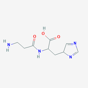 molecular formula C9H14N4O3 B14119177 2-(3-aminopropanoylamino)-3-(4H-imidazol-4-yl)propanoic acid 