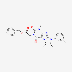 Benzyl 2-[4,7,8-trimethyl-6-(3-methylphenyl)-1,3-dioxopurino[7,8-a]imidazol-2-yl]acetate