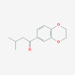 molecular formula C13H16O3 B14119239 1-(2,3-Dihydro-benzo[1,4]dioxin-6-yl)-3-methyl-butan-1-one CAS No. 40012-42-8