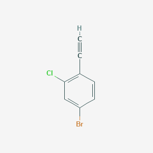 molecular formula C8H4BrCl B1411927 4-Bromo-2-chloro-1-ethynylbenzene CAS No. 1603573-36-9