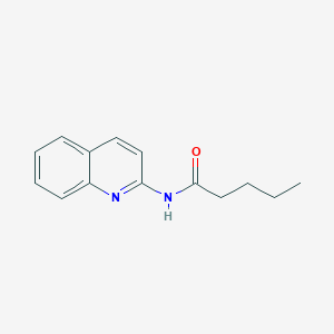 molecular formula C14H16N2O B14119301 N-(Quinolin-2-yl)pentanamide 