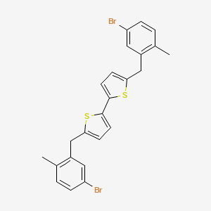 molecular formula C24H20Br2S2 B14119307 5,5'-Bis(5-bromo-2-methylbenzyl)-2,2'-bithiophene 