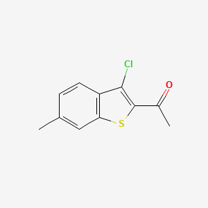 molecular formula C11H9ClOS B14119409 1-(3-Chloro-6-methylbenzo[b]thiophen-2-yl)ethanone 