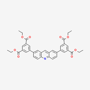 molecular formula C37H33NO8 B14119421 Tetraethyl 5,5'-(acridine-2,7-diyl)diisophthalate 