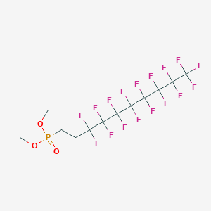 molecular formula C12H10F17O3P B14119448 Dimethyl (3,3,4,4,5,5,6,6,7,7,8,8,9,9,10,10,10-heptadecafluorodecyl)phosphonate CAS No. 61726-43-0