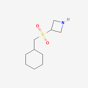 molecular formula C10H19NO2S B1411945 3-((环己基甲基)磺酰基)氮杂环丁烷 CAS No. 1892901-52-8
