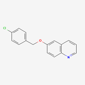 molecular formula C16H12ClNO B14119456 6-((4-Chlorobenzyl)oxy)quinoline 