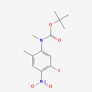 molecular formula C13H17FN2O4 B14119460 tert-Butyl (5-fluoro-2-methyl-4-nitrophenyl)(methyl)carbamate 