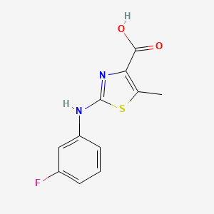molecular formula C11H9FN2O2S B1411950 2-(3-Fluorophenylamino)-5-methylthiazole-4-carboxylic acid CAS No. 1550324-73-6