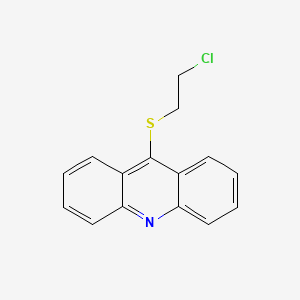 molecular formula C15H12ClNS B14119514 9-(2-Chloroethylsulfanyl)acridine 