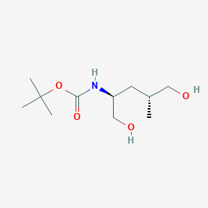 molecular formula C11H23NO4 B14119535 tert-Butyl [(1S,3R)-4-hydroxy-1-(hydroxymethyl)-3-methylbutyl]carbamate CAS No. 951163-64-7