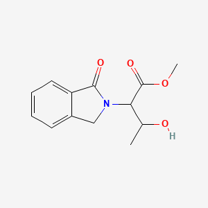 molecular formula C13H15NO4 B1411956 methyl 3-hydroxy-2-(1-oxo-1,3-dihydro-2H-isoindol-2-yl)butanoate CAS No. 1858240-41-1
