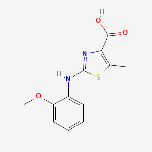 molecular formula C12H12N2O3S B1411957 2-(2-Methoxyphenylamino)-5-methylthiazole-4-carboxylic acid CAS No. 1551841-28-1