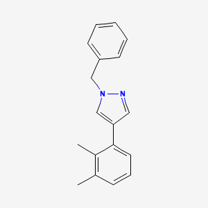 molecular formula C18H18N2 B14119588 1-Benzyl-4-(2,3-dimethylphenyl)-1H-pyrazole 