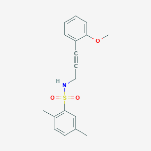 molecular formula C18H19NO3S B14119597 N-(3-(2-methoxyphenyl)prop-2-yn-1-yl)-2,5-dimethylbenzenesulfonamide 