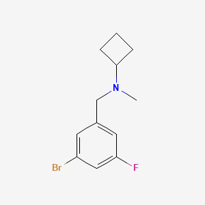 molecular formula C12H15BrFN B1411961 N-[(3-bromo-5-fluorophenyl)methyl]-N-methylcyclobutanamine CAS No. 1775205-43-0