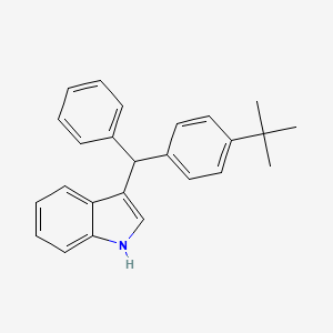 molecular formula C25H25N B14119669 3-((4-tert-Butylphenyl)(phenyl)methyl)-1H-indole 