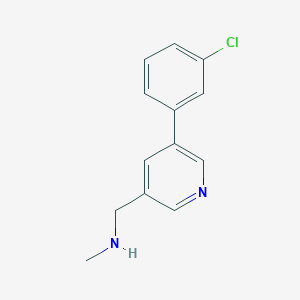 molecular formula C13H13ClN2 B1411974 [5-(3-Chlorophenyl)-pyridin-3-ylmethyl]-methylamine CAS No. 1602187-16-5