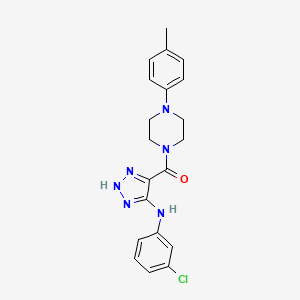 molecular formula C20H21ClN6O B14119742 {5-[(3-chlorophenyl)amino]-1H-1,2,3-triazol-4-yl}[4-(4-methylphenyl)piperazin-1-yl]methanone 