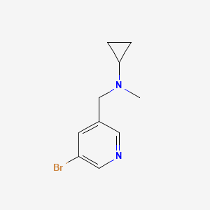 molecular formula C10H13BrN2 B1411978 N-[(5-溴吡啶-3-基)甲基]-N-甲基环丙胺 CAS No. 1565489-54-4