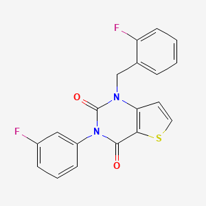 molecular formula C19H12F2N2O2S B14119853 1-(2-fluorobenzyl)-3-(3-fluorophenyl)thieno[3,2-d]pyrimidine-2,4(1H,3H)-dione 