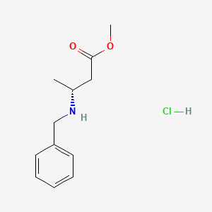 molecular formula C12H18ClNO2 B14119857 methyl (3R)-3-(benzylamino)butanoate;hydrochloride 