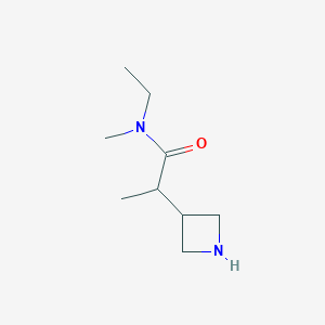 molecular formula C9H18N2O B1411989 2-(Azetidin-3-yl)-N-ethyl-N-methylpropanamide CAS No. 1598106-66-1
