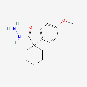 molecular formula C14H20N2O2 B1411992 1-(4-Methoxyphenyl)cyclohexanecarbohydrazide CAS No. 1572167-99-7