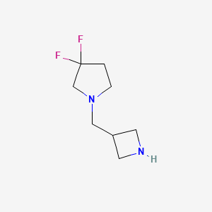 molecular formula C8H14F2N2 B1411994 1-[(Azetidin-3-yl)methyl]-3,3-difluoropyrrolidine CAS No. 1890277-88-9
