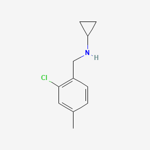 molecular formula C11H14ClN B1411996 N-[(2-chloro-4-methylphenyl)methyl]cyclopropanamine CAS No. 1595012-11-5