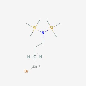 molecular formula C9H24BrNSi2Zn B14119966 (3-(Bis(trimethylsilyl)amino)propyl)Zinc bromide 