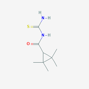 molecular formula C9H16N2OS B14119979 (2,2,3,3-Tetramethylcyclopropanecarbonyl)thiourea 