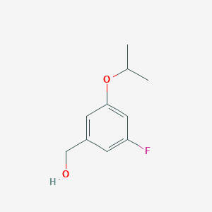 molecular formula C10H13FO2 B1411998 [3-Fluoro-5-(propan-2-yloxy)phenyl]methanol CAS No. 1598137-25-7