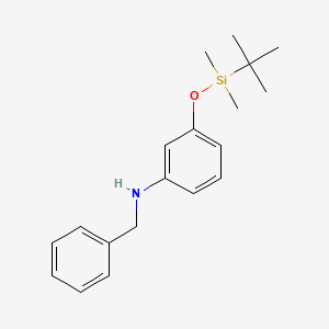 molecular formula C19H27NOSi B14120030 N-Benzyl-3-(tert-butyldimethylsiloxy) aniline 