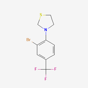 molecular formula C10H9BrF3NS B1412008 3-(2-Bromo-4-(trifluoromethyl)phenyl)thiazolidine CAS No. 1774895-82-7