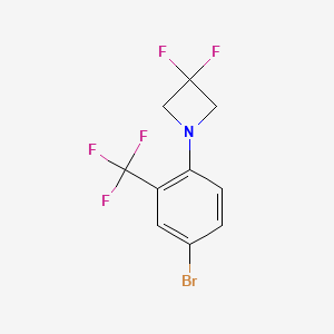 molecular formula C10H7BrF5N B1412009 1-(4-Bromo-2-(trifluoromethyl)-phenyl)-3,3-difluoroazetidine CAS No. 1779127-91-1