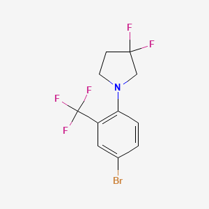 molecular formula C11H9BrF5N B1412010 1-(4-Bromo-2-(trifluoromethyl)phenyl)-3,3-difluoropyrrolidine CAS No. 1774895-87-2