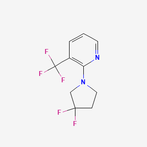 molecular formula C10H9F5N2 B1412011 2-(3,3-Difluoropyrrolidin-1-yl)-3-(trifluoromethyl)pyridine CAS No. 1707358-15-3