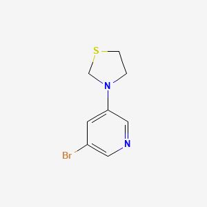 molecular formula C8H9BrN2S B1412012 3-(5-Bromopyridin-3-yl)thiazolidine CAS No. 1774895-29-2