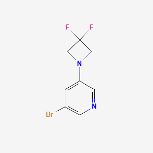 molecular formula C8H7BrF2N2 B1412013 3-Bromo-5-(3,3-difluoroazetidin-1-yl)pyridine CAS No. 1779133-56-0
