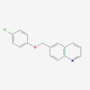 molecular formula C16H12ClNO B14120133 6-((4-Chlorophenoxy)methyl)quinoline 