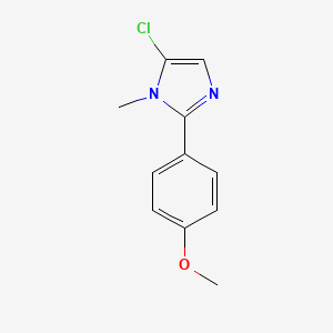 molecular formula C11H11ClN2O B14120161 5-Chloro-1-methyl-2-(4-methoxyphenyl)imidazole 