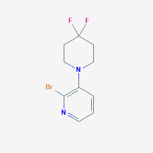 molecular formula C10H11BrF2N2 B1412017 2-Bromo-3-(4,4-difluoropiperidin-1-yl)pyridine CAS No. 1707581-05-2