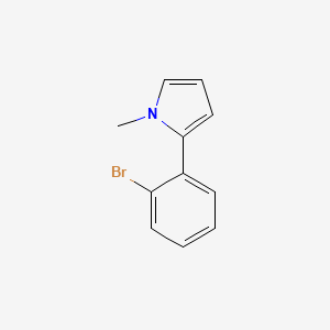 molecular formula C11H10BrN B14120274 2-(2-Bromophenyl)-1-methyl-1H-pyrrole 