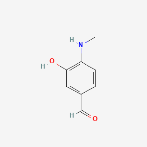 molecular formula C8H9NO2 B14120296 3-Hydroxy-4-(methylamino)benzaldehyde CAS No. 54903-56-9