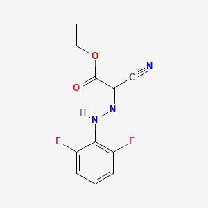 molecular formula C11H9F2N3O2 B14120317 Ethyl 2-cyano-2-(2-(2,6-difluorophenyl)hydrazono)acetate 