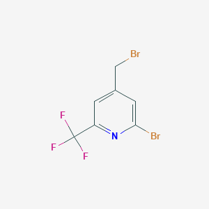 molecular formula C7H4Br2F3N B1412034 2-Bromo-4-bromomethyl-6-(trifluoromethyl)pyridine CAS No. 1227599-56-5